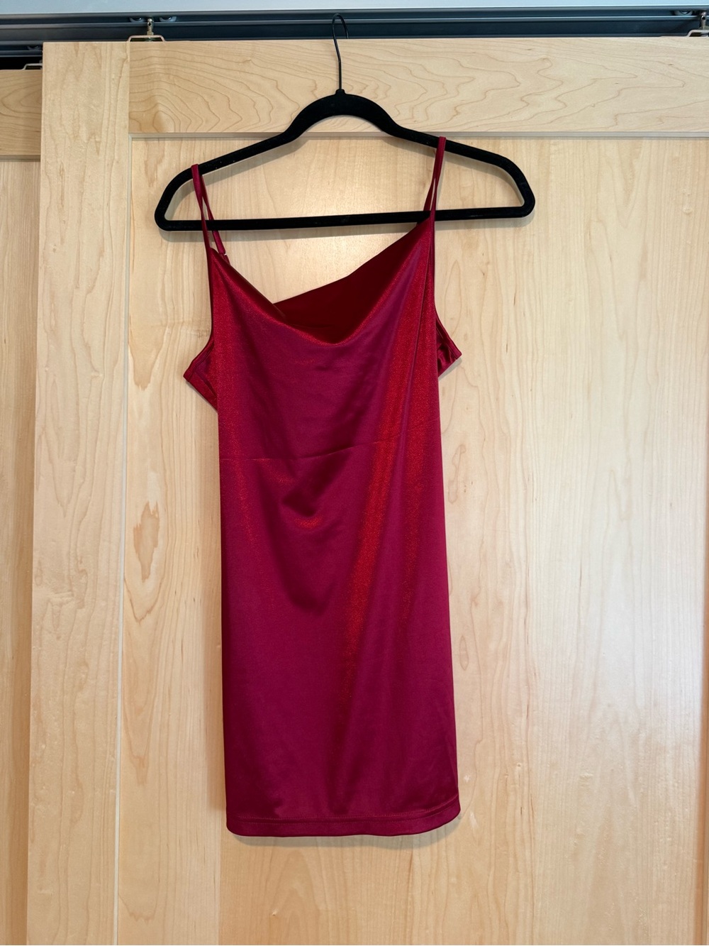 Zaful Red Satin Mini Slip Dress